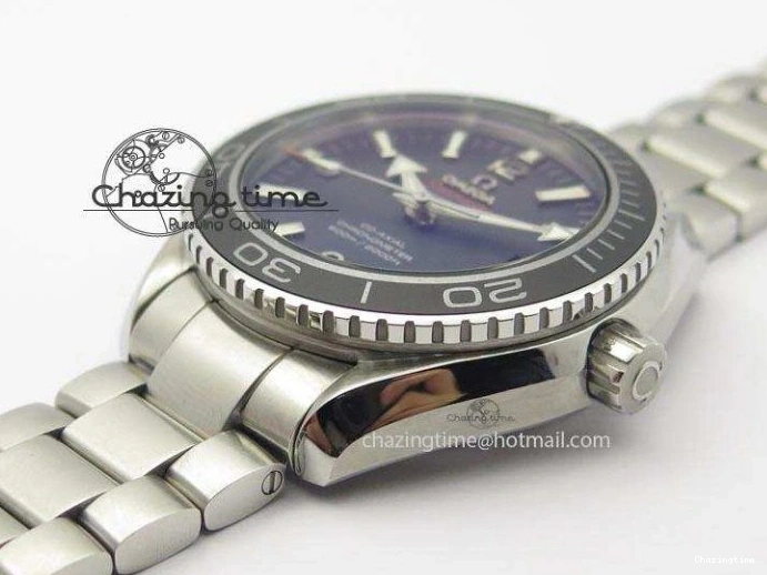 0314 Planet Ocean SS Bp Maker 45mm Black Bezel On SS Bracelet A OnTrend 8218